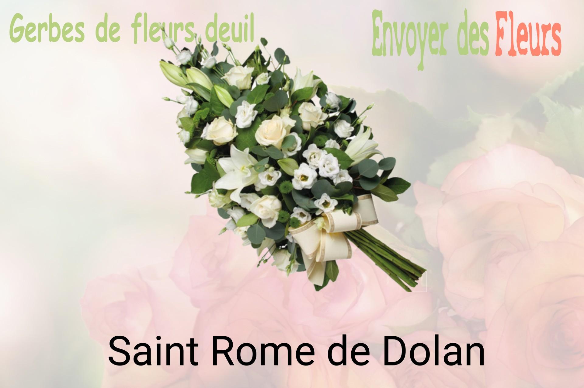 Gerbe de fleurs de deuil livrée à Saint-Rome-de-Dolan